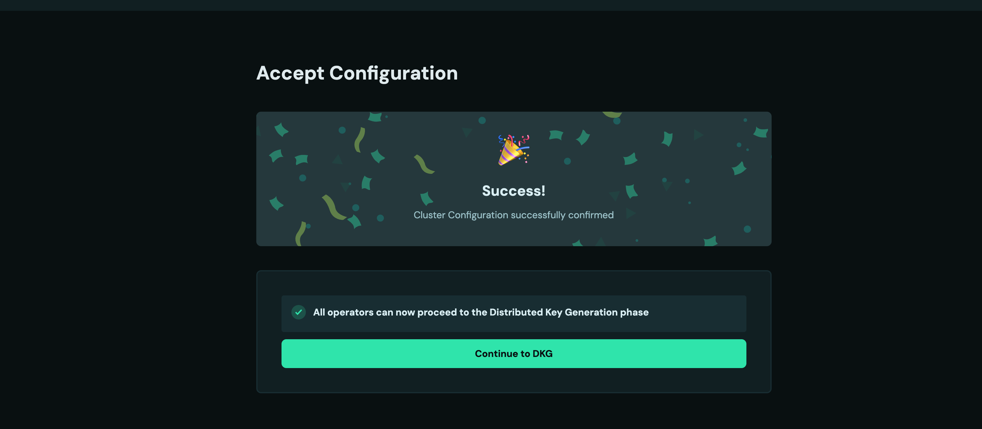 Screenshot: Follow this step if you are signing through the DV Launchpad, importing the cluster definition URL into the DappNode package's config & then running the DKG inside the DappNode,β¦